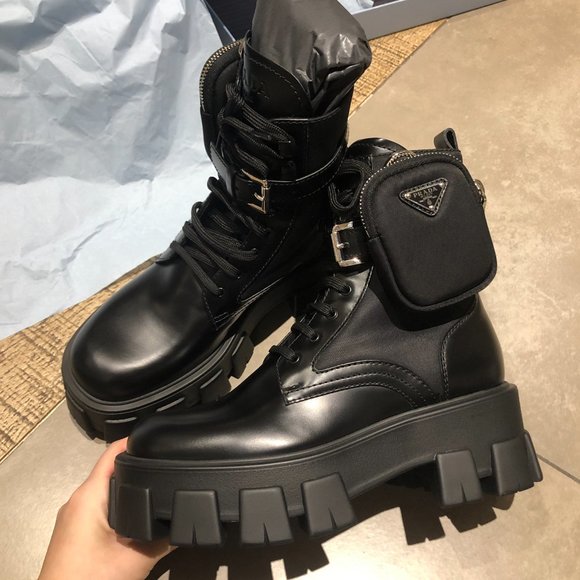 PRADA MONOLITH COMBAT BOOTS main image 4